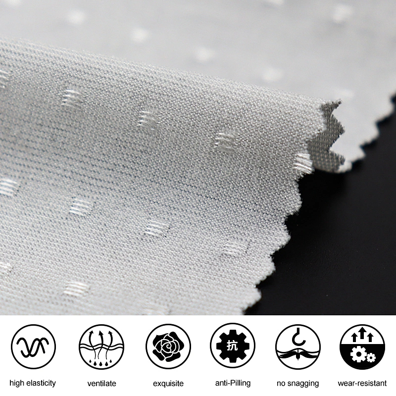 4-way stretch polyester spandex jacquard fabric manufacturer