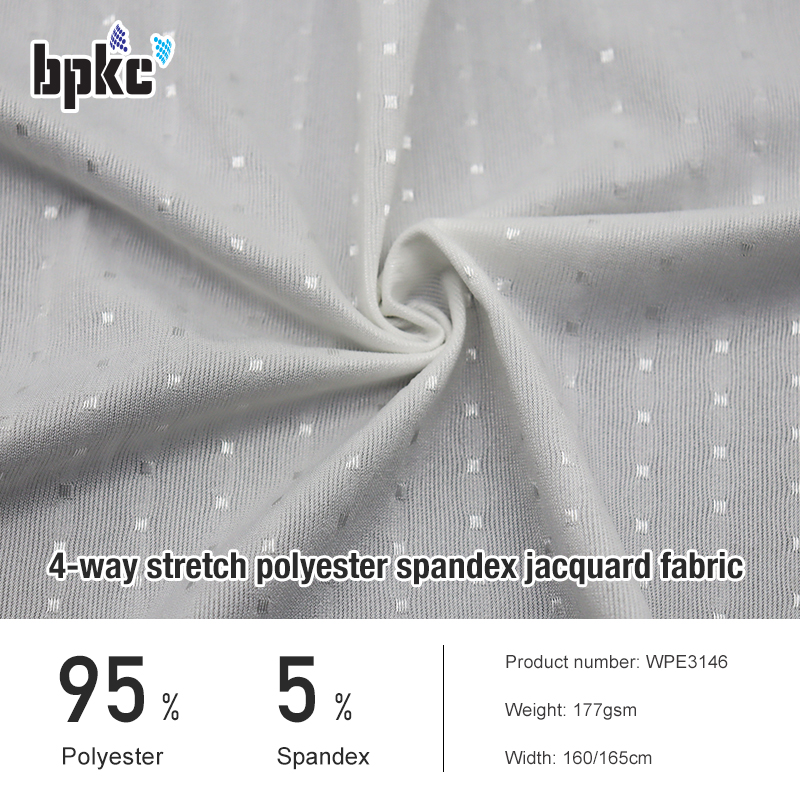 4-way stretch polyester spandex jacquard fabric manufacturer