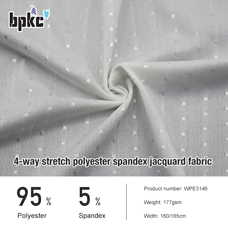 4-way stretch polyester spandex jacquard fabric manufacturer